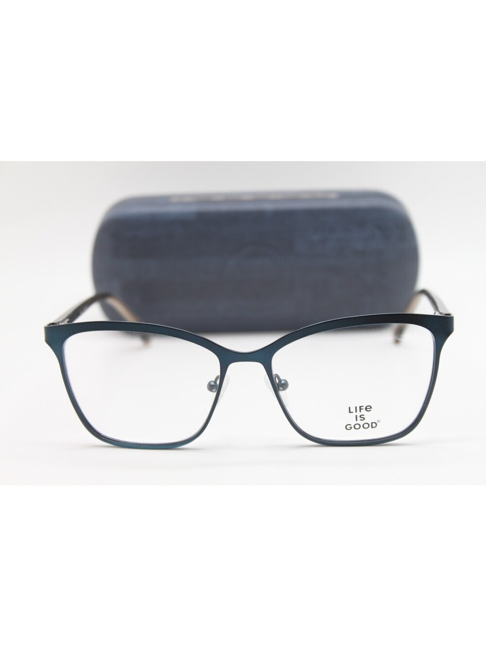 NEW LIFE IS GOOD AMELIA PEACOCK (PEA) AUTHENTIC EYEGLASSES W/CASE 54-16 - Picture 2 of 4